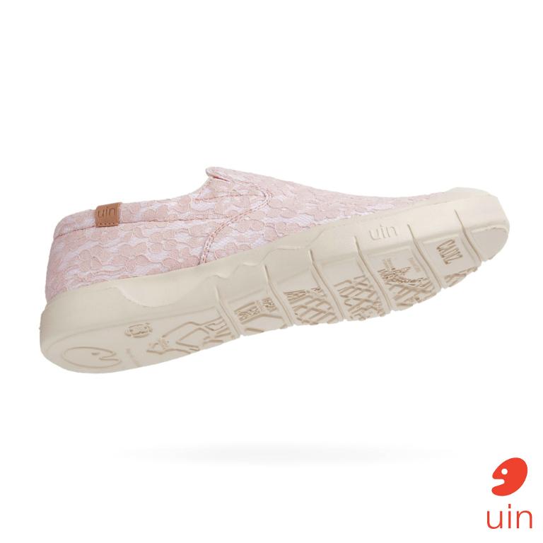 uin 西班牙原創設計 女鞋 懶人鞋 卡迪斯蕾絲復古紅彩繪閒女鞋W1490132