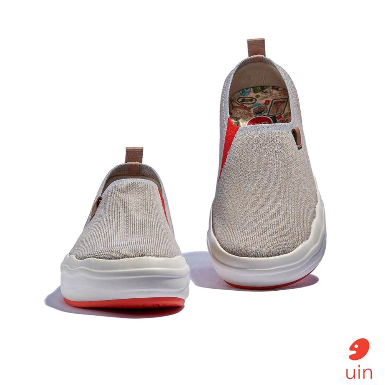uin 西班牙原創設計 女鞋 帆布鞋 懶人鞋 托萊多8蔥厥灰素色休閒鞋W1700801