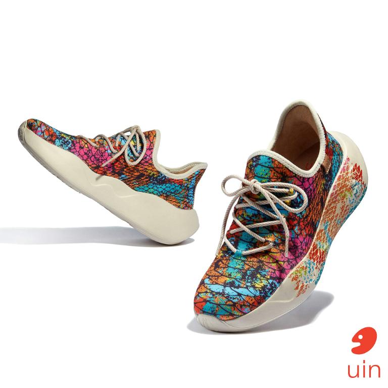 uin 西班牙原創設計 女鞋 運動鞋 聖塞巴斯蒂安2彩麟彩繪休閒鞋W1590516
