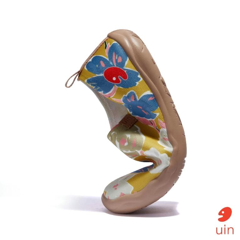 uin 西班牙原創設計 女鞋 帆布鞋 懶人鞋 野花清香彩繪休閒鞋W1010555