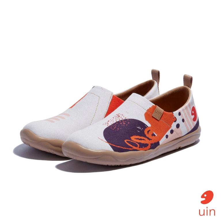 uin 西班牙原創設計 女鞋 帆布鞋 懶人鞋 靈感塗鴉彩繪休閒鞋W1010616