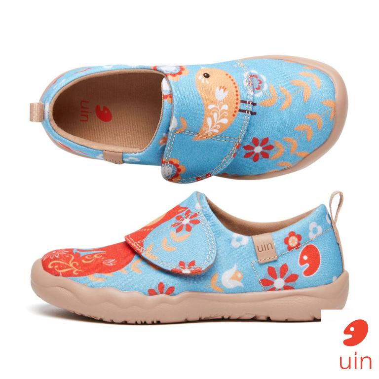 uin 西班牙原創設計  童鞋 黏帶 帆布鞋 初遇彩繪休閒鞋K1010009