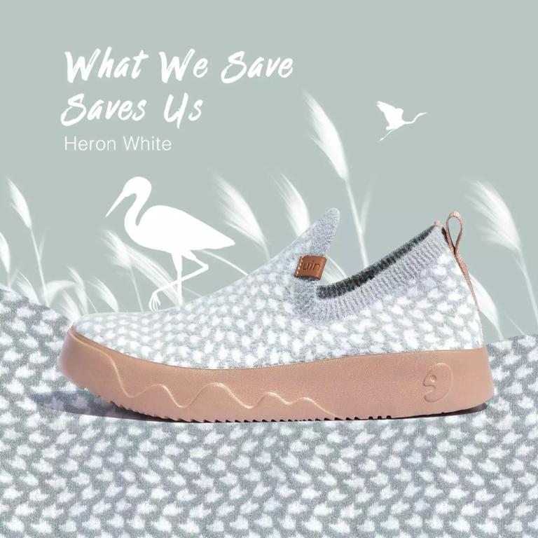 uin 西班牙原創設計 女鞋 懶人鞋 富埃特文圖拉1鷺白素色休閒鞋W1550449