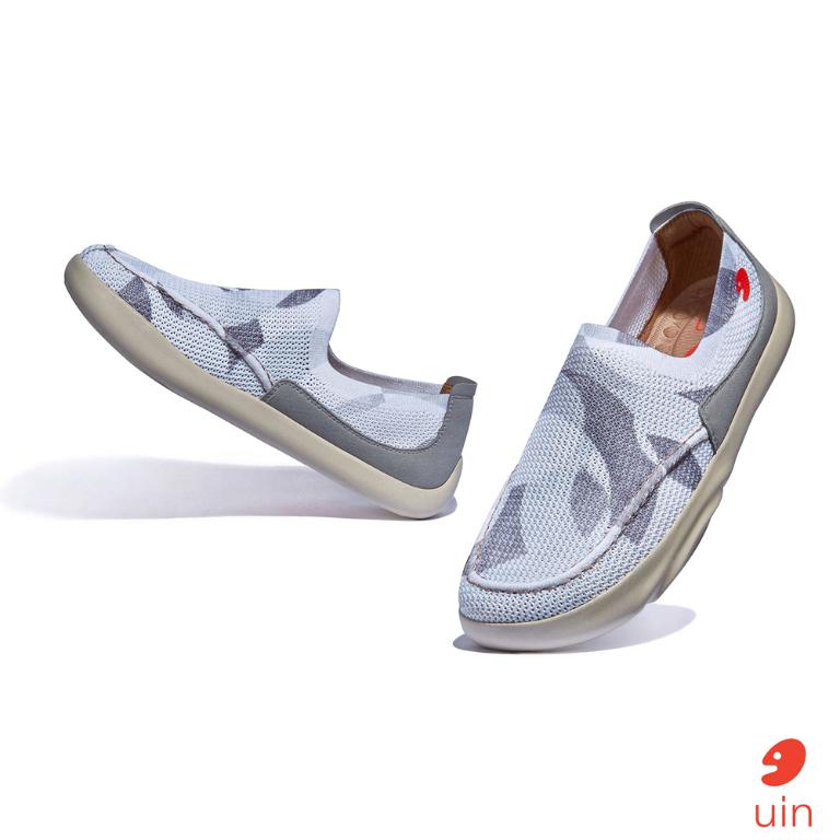 uin 西班牙原創設計 男鞋 帆布鞋 懶人鞋 樂褔鞋 冬日之海彩繪休閒鞋M1950410