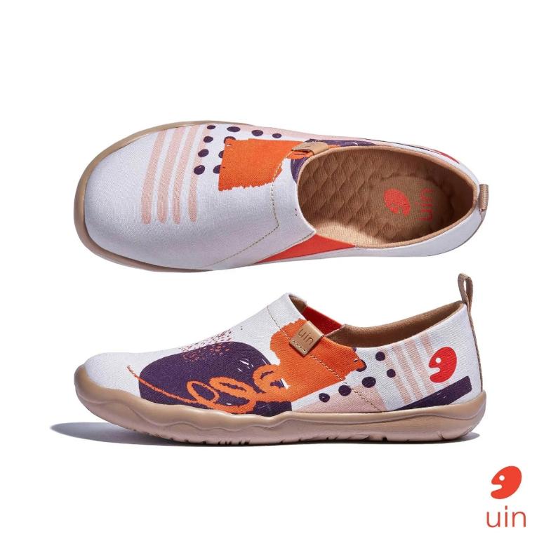 uin 西班牙原創設計 女鞋 帆布鞋 懶人鞋 靈感塗鴉彩繪休閒鞋W1010616