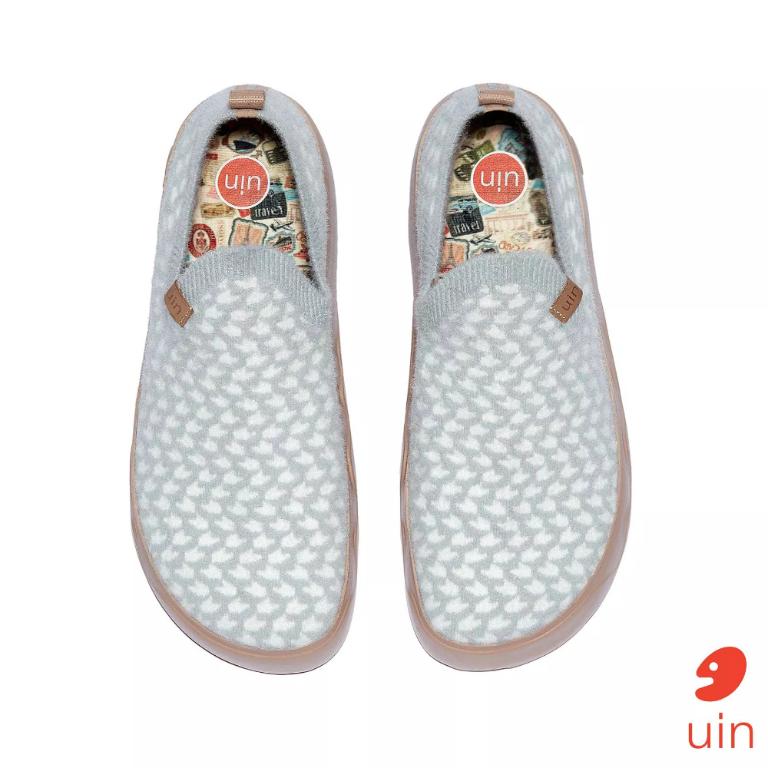 uin 西班牙原創設計 女鞋 懶人鞋 富埃特文圖拉1鷺白素色休閒鞋W1550449