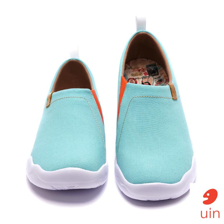 uin 西班牙原創設計 女鞋 帆布鞋 懶人鞋 托萊多素色淺藍休閒鞋W0101047