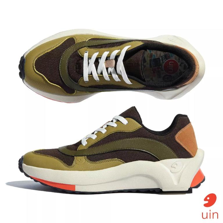 uin 西班牙原創設計 男鞋 運動鞋 塞維利亞2自然綠彩繪休閒鞋M1880319