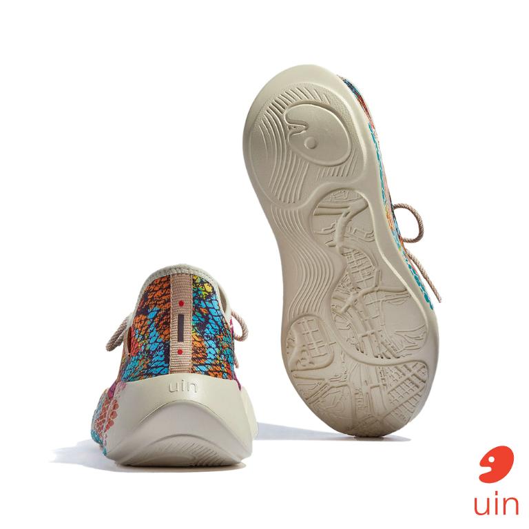 uin 西班牙原創設計 女鞋 運動鞋 聖塞巴斯蒂安2彩麟彩繪休閒鞋W1590516