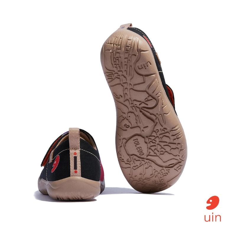 uin 西班牙原創設計 童鞋 黏帶 帆布鞋 藍色大象彩繪休閒鞋K1010051