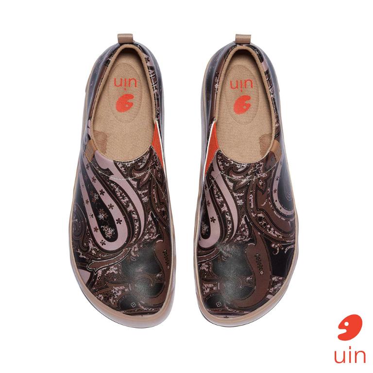 uin 西班牙原創設計 男鞋 懶人鞋 托萊多9記憶渦旋彩繪休閒鞋M1710275
