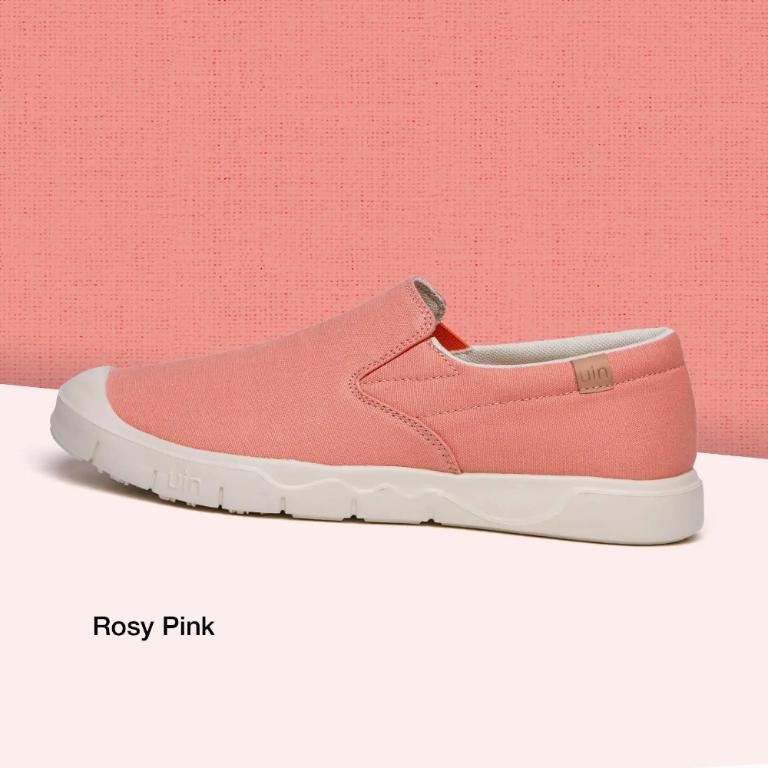 uin 西班牙原創設計 女鞋 懶人鞋 卡迪斯珊瑚粉彩繪休閒鞋W1490124