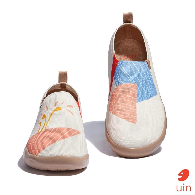 uin 西班牙原創設計 女鞋 帆布鞋 懶人鞋 春芽彩繪休閒鞋W1010573