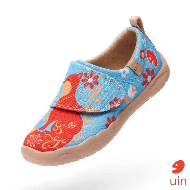 uin 西班牙原創設計  童鞋 黏帶 帆布鞋 初遇彩繪休閒鞋K1010009