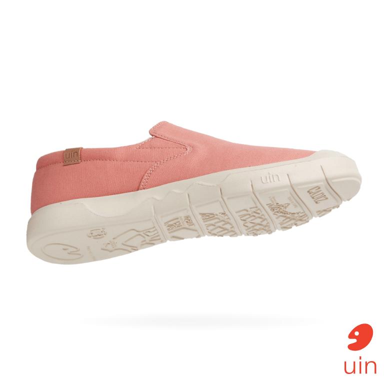 uin 西班牙原創設計 女鞋 懶人鞋 卡迪斯珊瑚粉彩繪休閒鞋W1490124