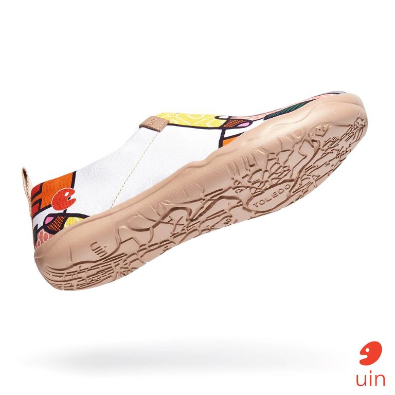 uin 西班牙原創設計 女鞋 帆布鞋 懶人鞋 鋼琴手彩繪休閒鞋W1109417