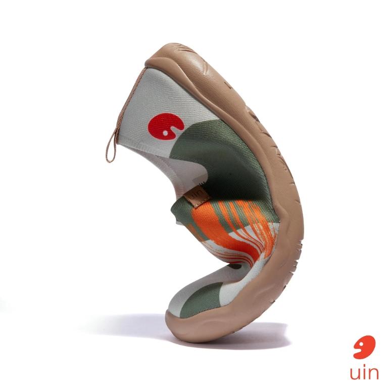 uin 西班牙原創設計 女鞋 帆布鞋 懶人鞋 綠意蔓延彩繪休閒鞋W1010569