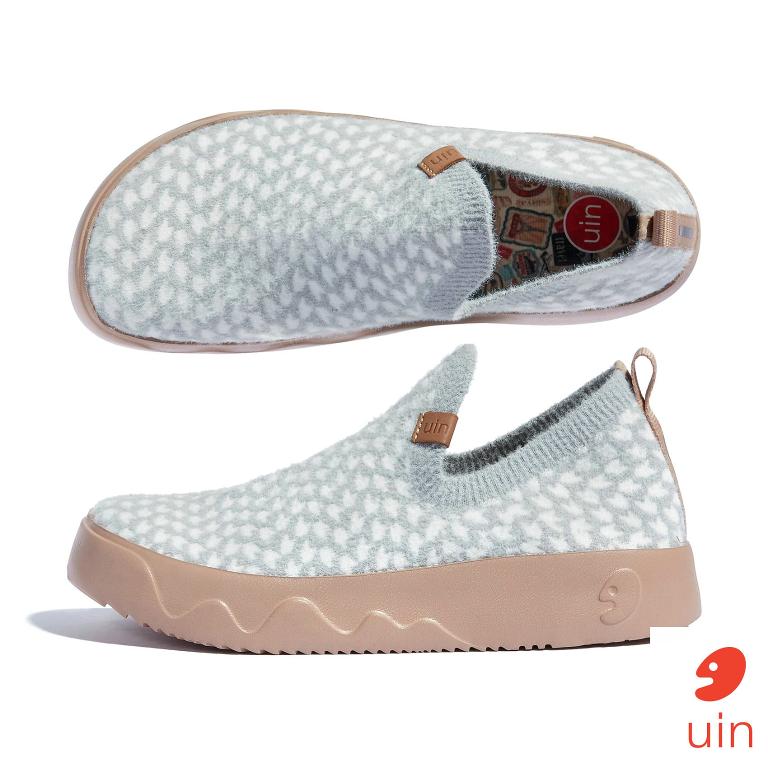 uin 西班牙原創設計 女鞋 懶人鞋 富埃特文圖拉1鷺白素色休閒鞋W1550449