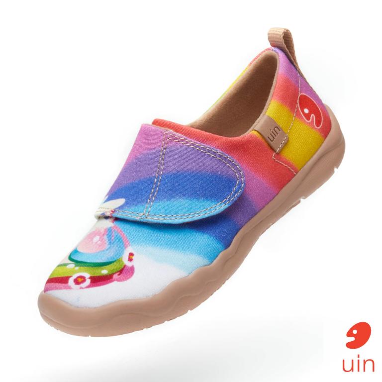 uin 西班牙原創設計  童鞋 黏帶 帆布鞋 雲上獨角獸彩繪休閒鞋K1010015