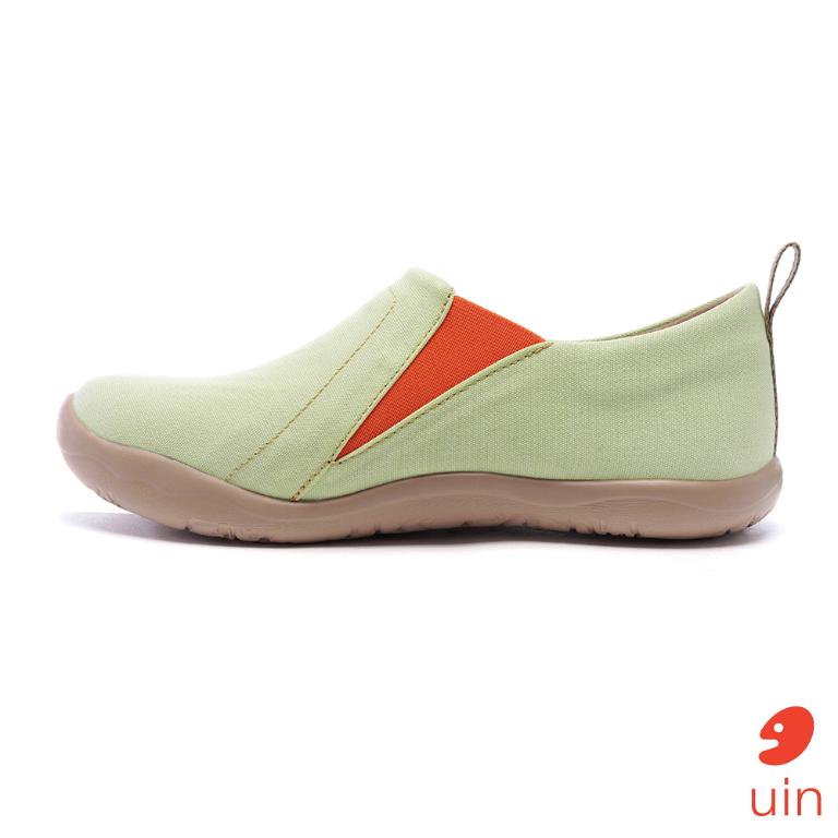 uin 西班牙原創設計 女鞋 帆布鞋 懶人鞋 托萊多素色淺綠休閒鞋W0101049