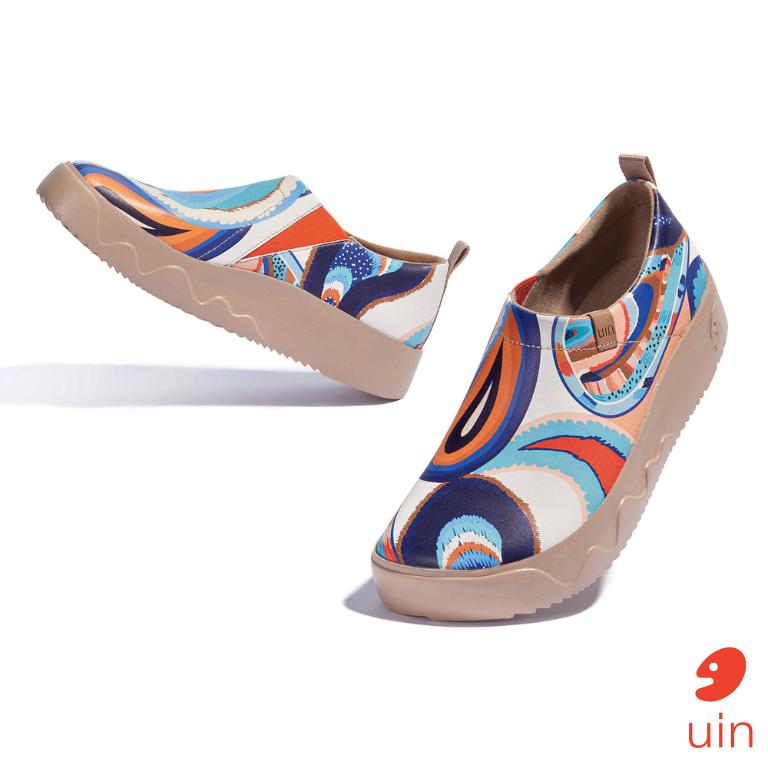 uin 西班牙原創設計 女鞋 懶人鞋 托萊多9色彩渦旋2彩繪休閒鞋W1710412