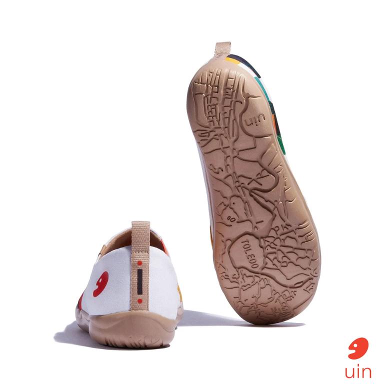 uin 西班牙原創設計 男鞋 帆布鞋 懶人鞋 延伸彩繪休閒鞋M1010393