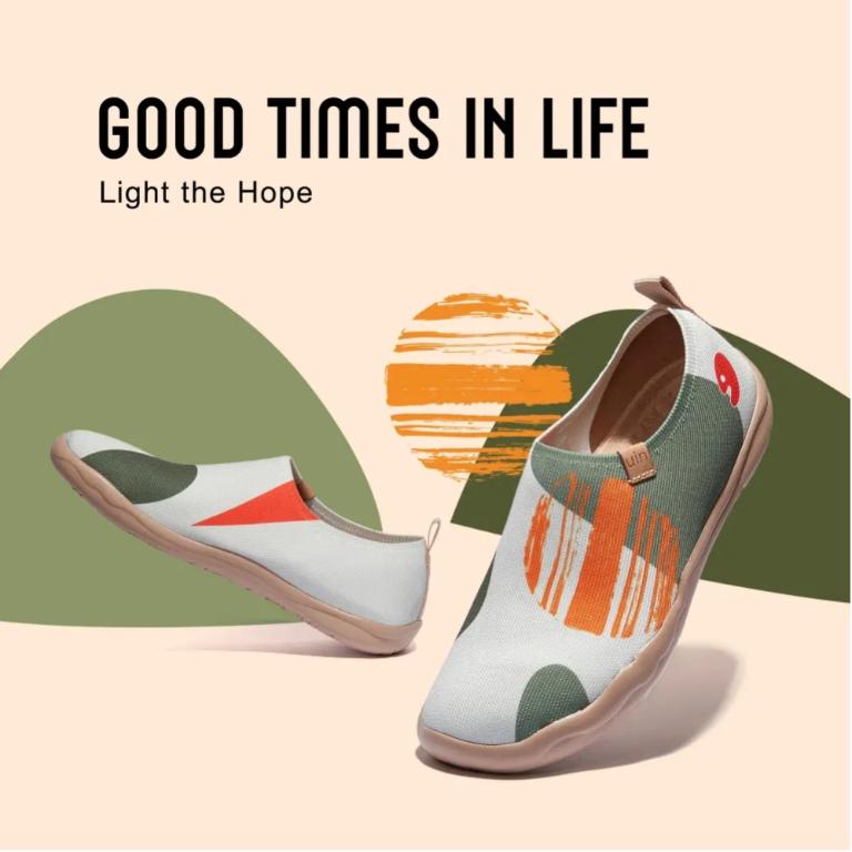 uin 西班牙原創設計 女鞋 帆布鞋 懶人鞋 綠意蔓延彩繪休閒鞋W1010569