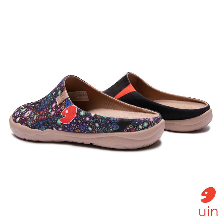 uin 西班牙原創設計 女鞋 半包鞋 半拖鞋 帆布鞋 懶人鞋 許願彩繪休閒鞋W1122574