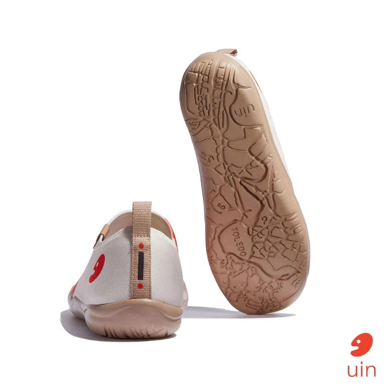 uin 西班牙原創設計 女鞋 帆布鞋 懶人鞋 愛意拼湊彩繪休閒鞋W1010572