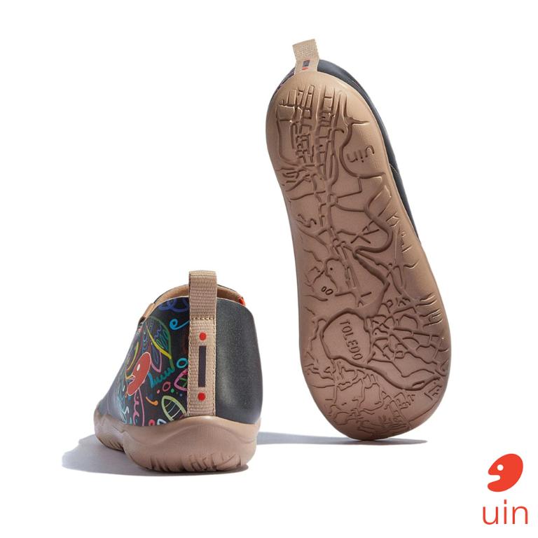 uin 西班牙原創設計 女鞋 懶人鞋 樂褔鞋 彩壺彩繪休閒鞋W1010349