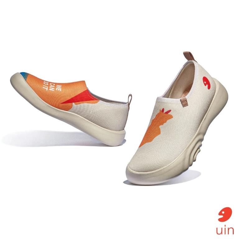 uin 西班牙原創設計 女鞋 帆布鞋 懶人鞋 自信滿滿彩繪休閒鞋W1010770