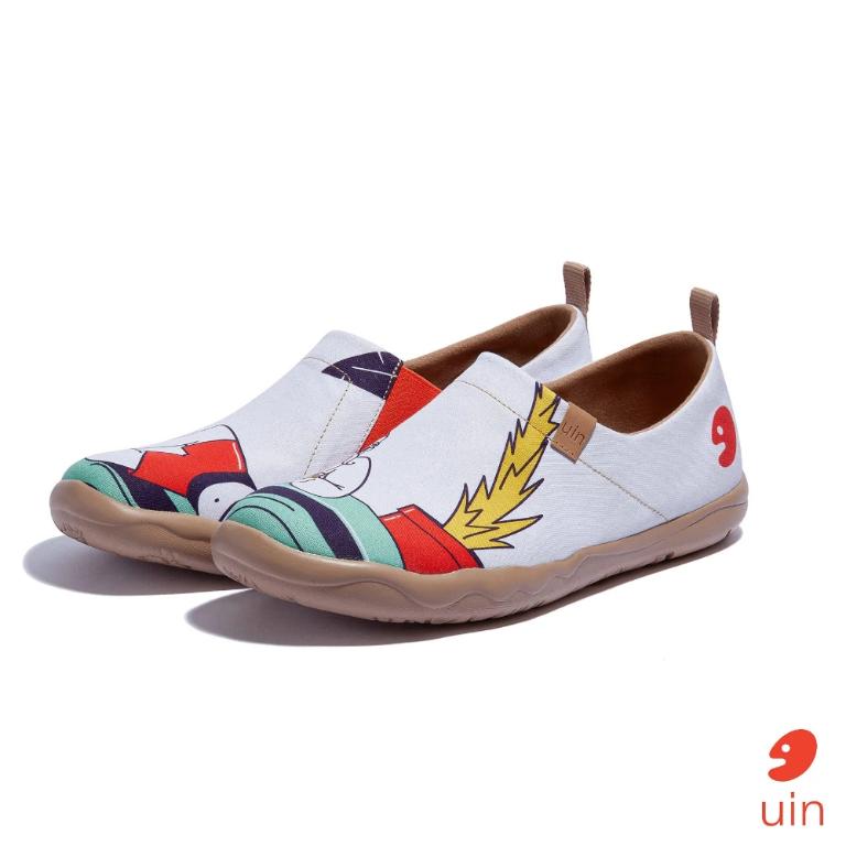 uin 西班牙原創設計 男鞋 帆布鞋 懶人鞋 休假中彩繪休閒鞋M1010374