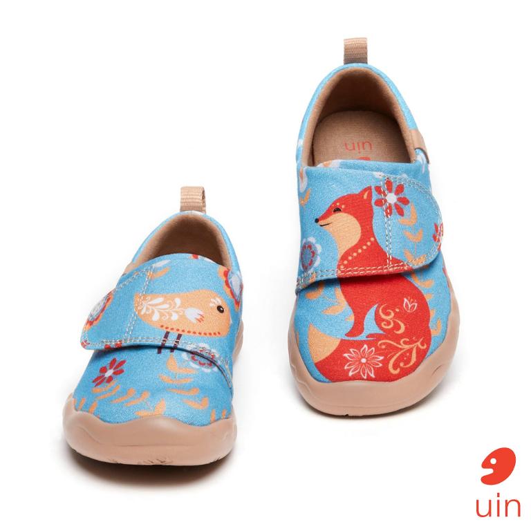 uin 西班牙原創設計  童鞋 黏帶 帆布鞋 初遇彩繪休閒鞋K1010009