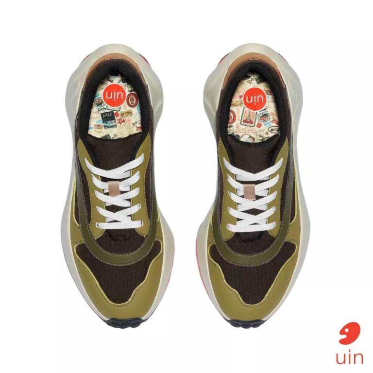 uin 西班牙原創設計 男鞋 運動鞋 塞維利亞2自然綠彩繪休閒鞋M1880319