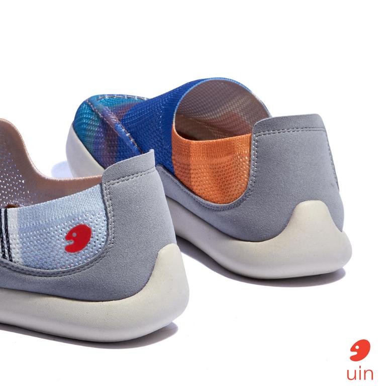 uin 西班牙原創設計 男鞋 帆布鞋 懶人鞋 樂褔鞋 日出之海彩繪休閒鞋M1950411
