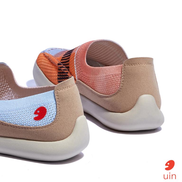 uin 西班牙原創設計 女鞋 帆布鞋 懶人鞋 樂褔鞋 日落之海彩繪休閒鞋W1950639