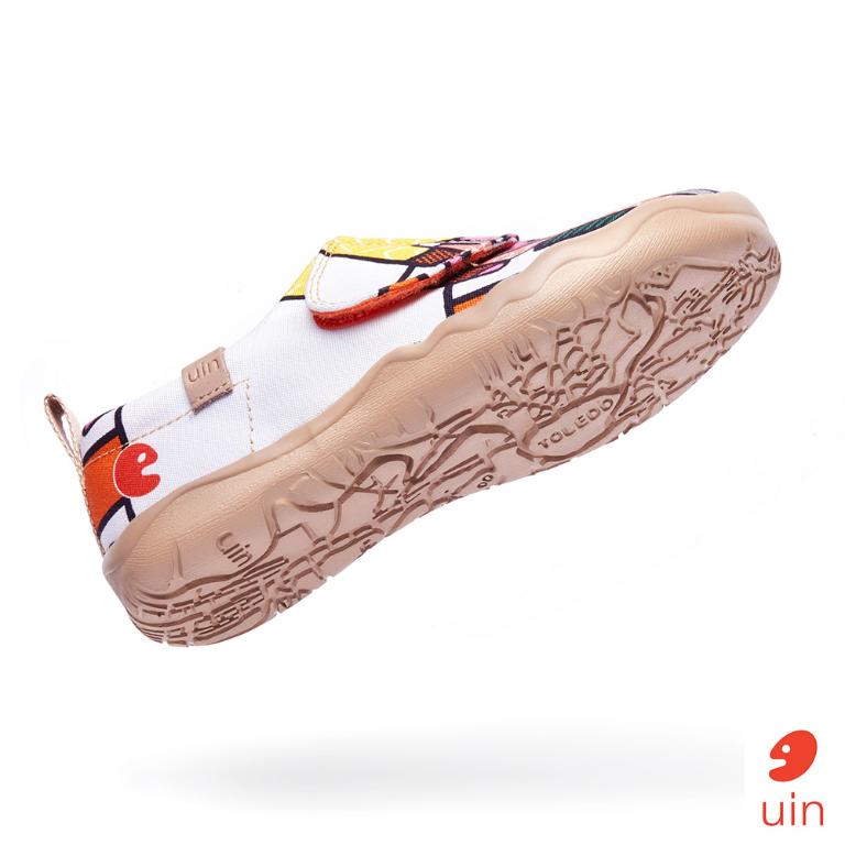 uin 西班牙原創設計 童鞋 黏帶 帆布鞋 鋼琴手彩繪休閒鞋K1109146