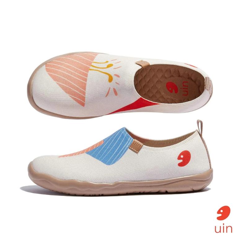 uin 西班牙原創設計 女鞋 帆布鞋 懶人鞋 春芽彩繪休閒鞋W1010573