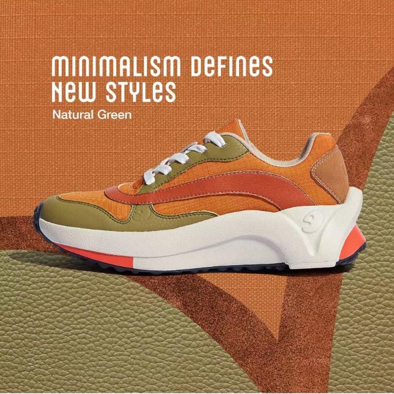 uin 西班牙原創設計 女鞋 運動鞋 塞維利亞2橘綠彩繪休閒鞋W1880496