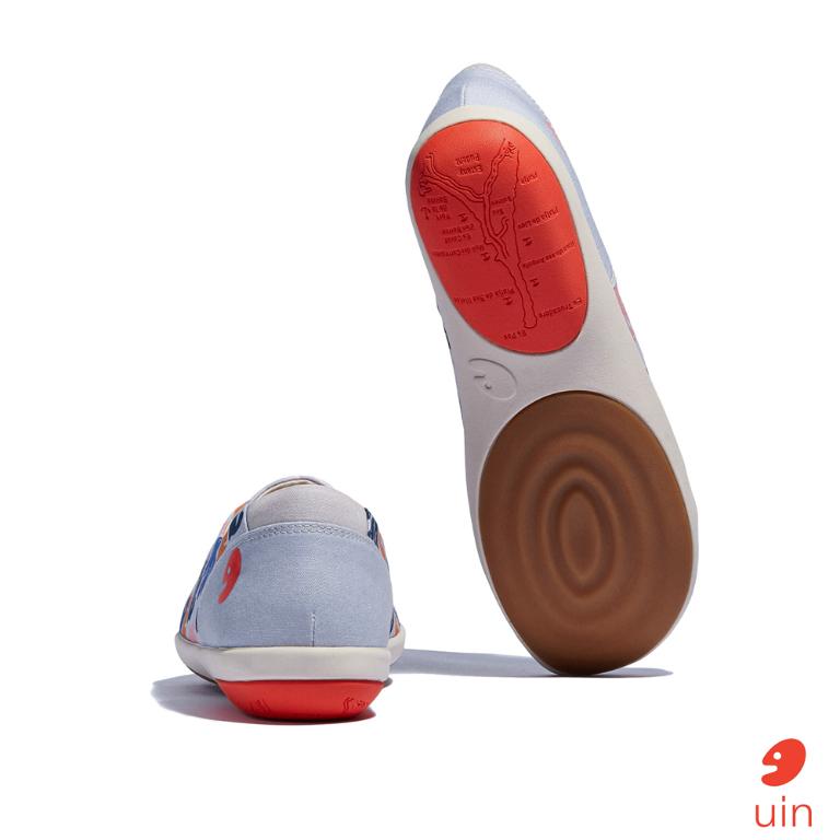 uin 西班牙原創設計 女鞋 帆布鞋 懶人鞋 伊利特2田園花雨彩繪休閒鞋W1620749