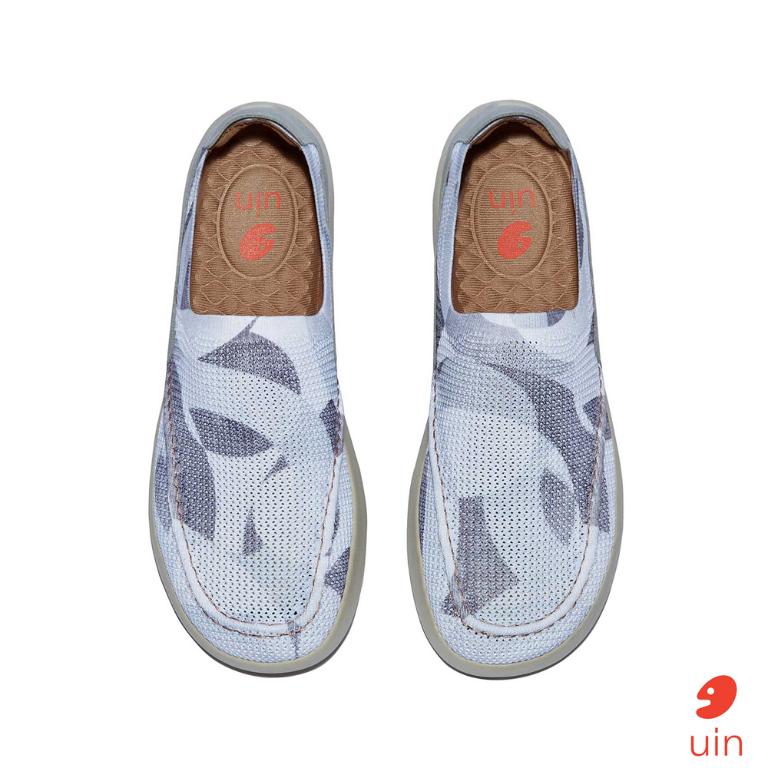 uin 西班牙原創設計 男鞋 帆布鞋 懶人鞋 樂褔鞋 冬日之海彩繪休閒鞋M1950410