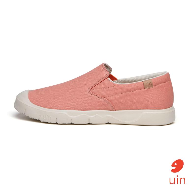 uin 西班牙原創設計 女鞋 懶人鞋 卡迪斯珊瑚粉彩繪休閒鞋W1490124