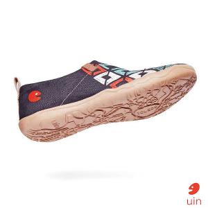 uin 西班牙原創設計 女鞋 帆布鞋 懶人鞋 菱紋彩繪休閒鞋W1109354