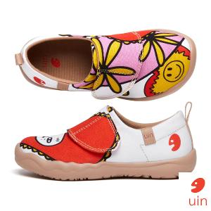 uin 西班牙原創設計 童鞋 黏帶 帆布鞋 甜酷貓咪彩繪休閒鞋K1010012