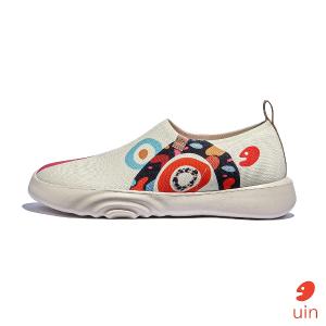 uin 西班牙原創設計 女鞋 帆布鞋 懶人鞋 甜甜圈彩繪休閒鞋W1010775