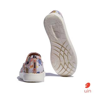 uin 西班牙原創設計 女鞋 帆布鞋 懶人鞋 樂褔鞋 彩色紋身彩繪休閒鞋W1960646