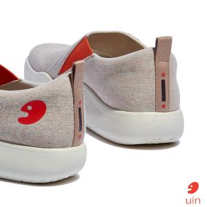 uin西班牙原創設計 女鞋 帆布鞋 懶人鞋 托萊多10卡其棕素色休閒鞋W1710813