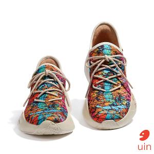 uin 西班牙原創設計 女鞋 運動鞋 聖塞巴斯蒂安2彩麟彩繪休閒鞋W1590516