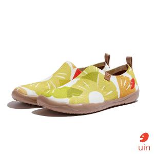 uin 西班牙原創設計 女鞋 帆布鞋 懶人鞋 菠蘿片彩繪休閒鞋W1010577