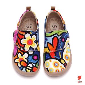 uin 西班牙原創設計  童鞋 黏帶 帆布鞋 春暖彩繪休閒鞋K0101011